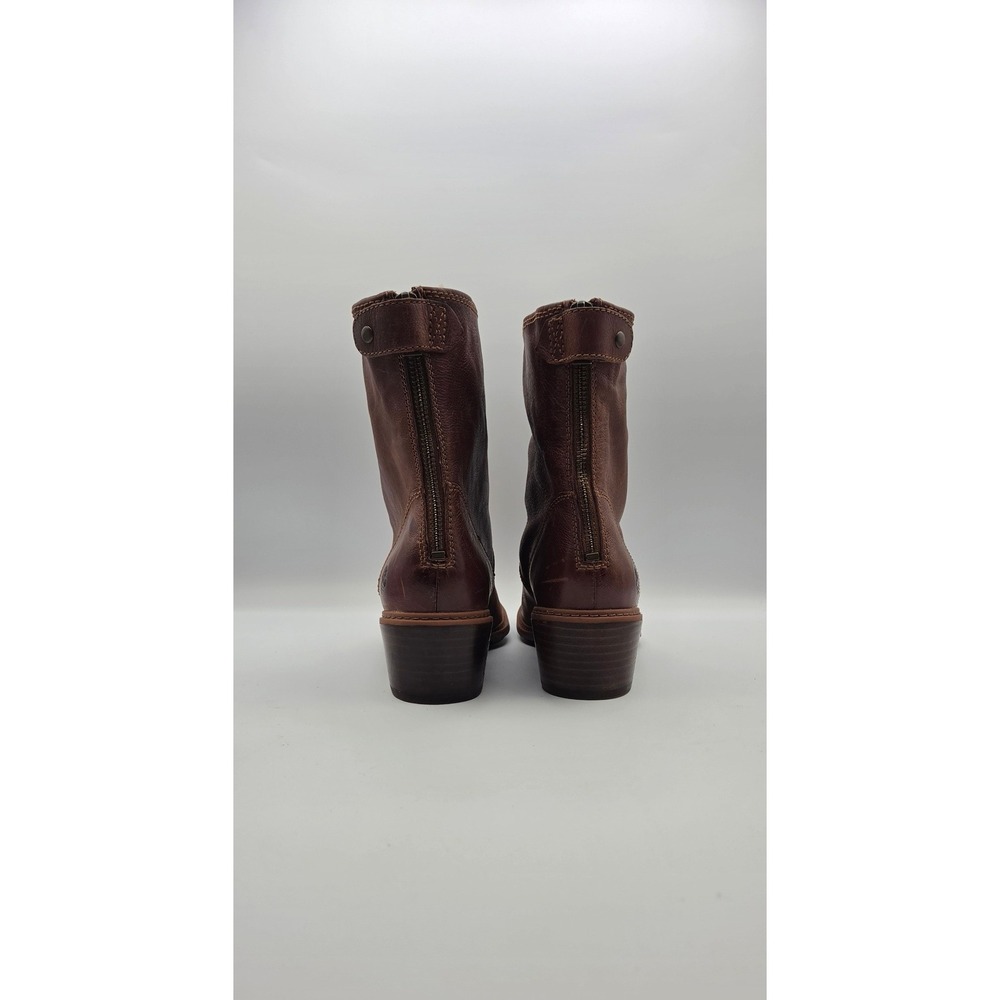 Timberland Sutherlin Bay Women's Boots 7.5 Brown Leather Slouch Zip A1SDE - Picture 3 of 13